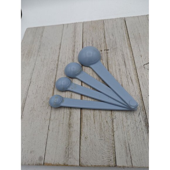 Measuring Spoons Set of 4 Country Blue 1 TBSP 1 Tsp 1/2 Tsp 1/4 Tsp - Picture 3 of 4